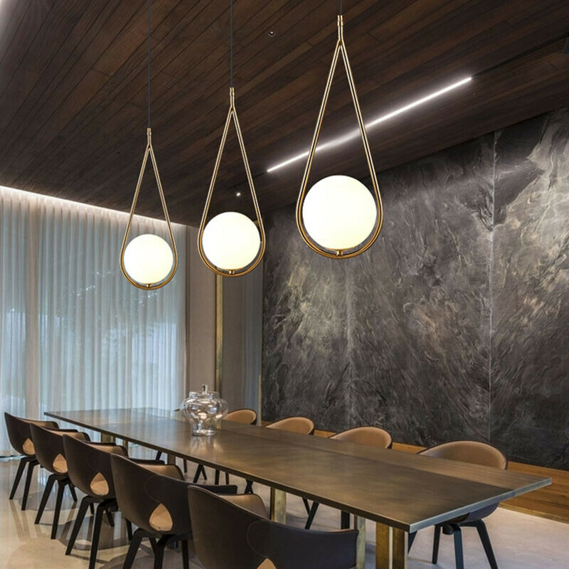 Alora | Minimalist Gold Teardrop LED Dining Pendant Lamp