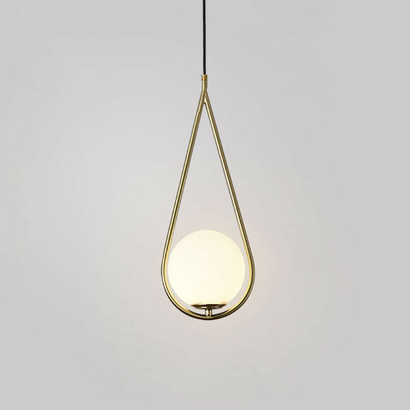 Alora | Minimalist Gold Teardrop LED Dining Pendant Lamp