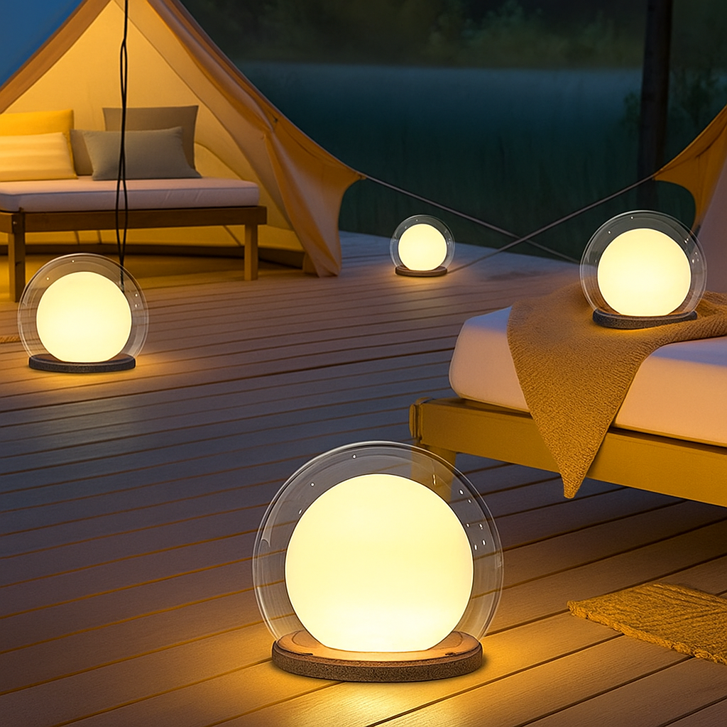 Lunara Solar Outdoor Moon Lamp With Soft Ambient Glow