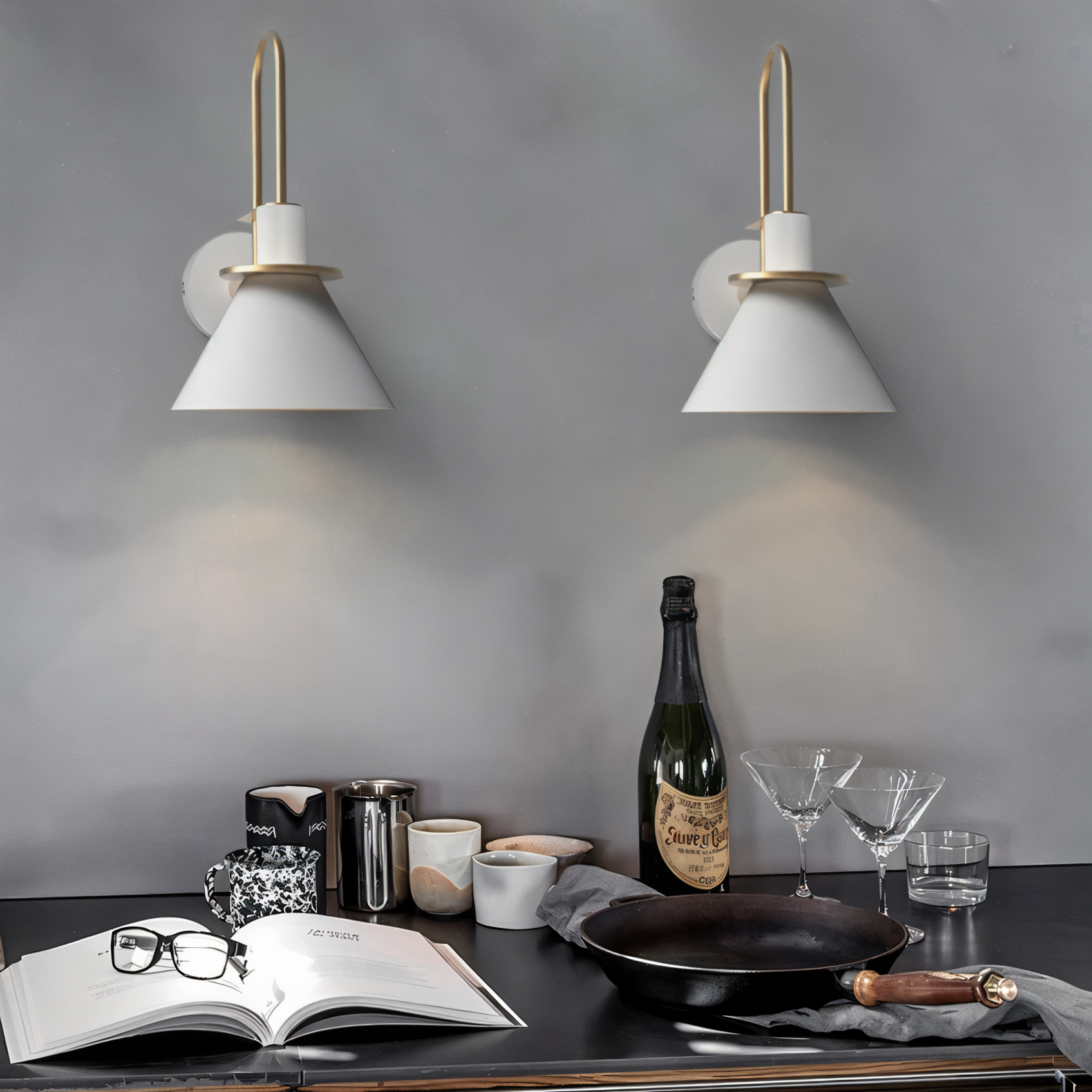 Lunaro | Postmodern Trumpet LED Wall Lamp For Corners