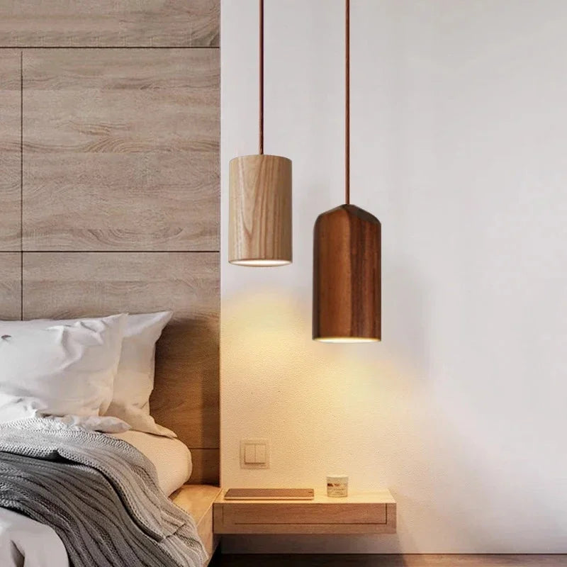 Aelora | Scandinavian Modern LED Wooden Pendant Lamp