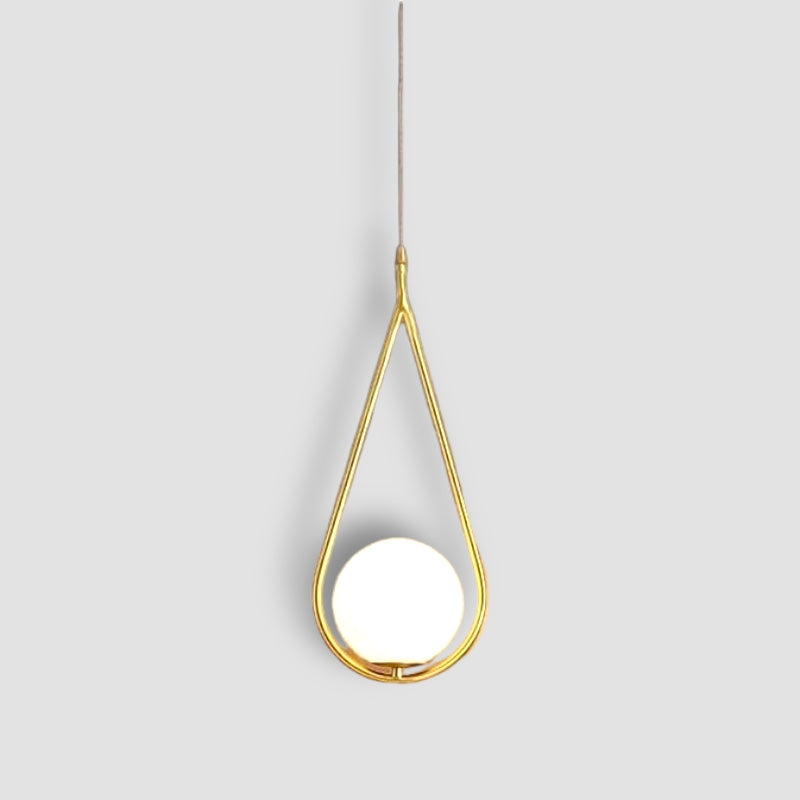 Alora | Minimalist Gold Teardrop LED Dining Pendant Lamp