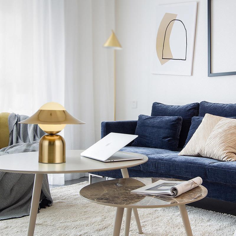 Liora | Modern Gold LED Table Lamp With Warm Ambient Light