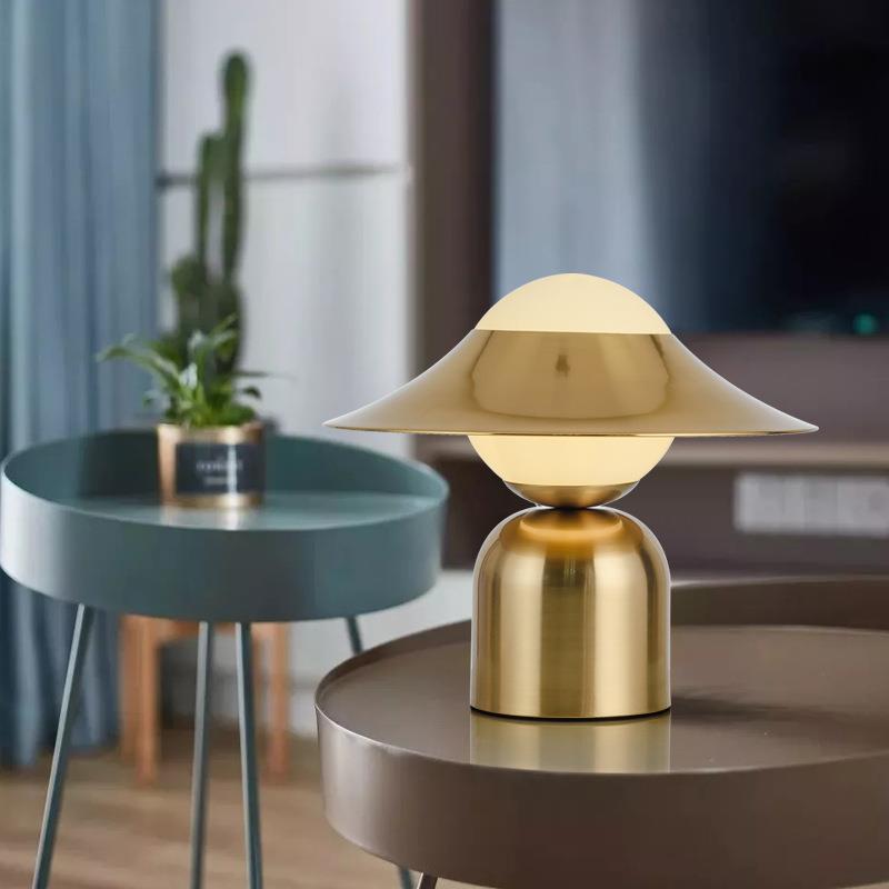 Liora | Modern Gold LED Table Lamp With Warm Ambient Light